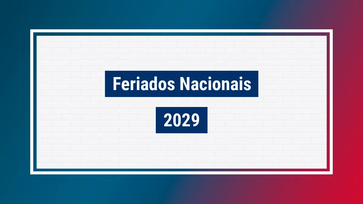 Imagem ilustrativa dos feriados 2029